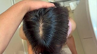 When I Told My Wife Doing Laundry I Want It Now, She Blew Me By The Washing Machine And Let Me Pound Her Pussy Deeply