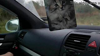 kiwi slut masturbates in the car to get ready for hardcore creampie fuck at home trailer