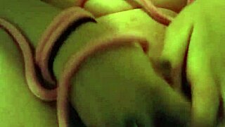 Girlfriend Practices Threesome with Big Tits and Squirting Action