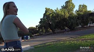 Alyssa cole sucks cock in the park!