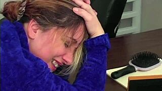 taylor mature chubby milf boss strips before spanking and fucking