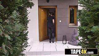 Horny married milf in fishnets begs young 18+ stud to fuck her hard