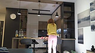 redhead college girl's fashion haul turns into porn casting