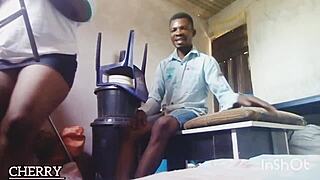 my neighbor tahiru always wanted a taste, i allowed him today