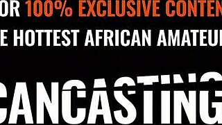 Ebony's saggy tits stuffed with white cock deepthroat