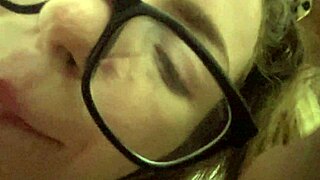 Why does this college teen suck dick and take a load on her face in the dorm bathroom?