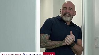 Petite latina with braces loves older men's monster cocks