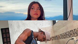 i fuck the black cock builder and make him squirt on the terrace overlooking the entire city of cali - celeste alba