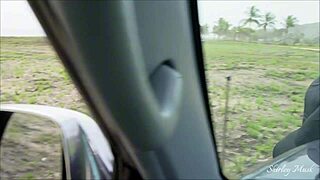 Does this busty milf want to fuck hard in the car?