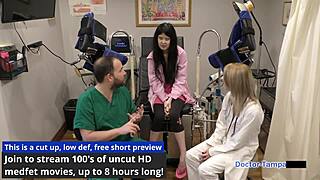 Dr. Tampa interviews student intern Alexandria Wu