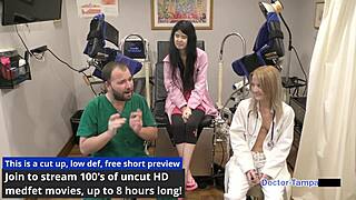 Dr. Tampa interviews student intern Alexandria Wu