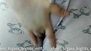 Colombian BBW Spreading Juicy Cameltoe Pussy in Pajama Masturbation