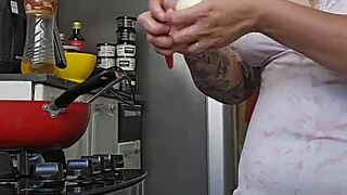 pregnant woman showing off big ass mature body