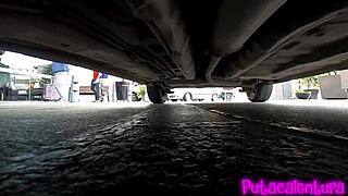 Horny Latina Brunette Gets Fucked In Taxi On Way To Dinner