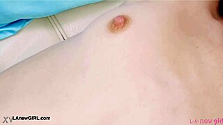 red haired model reveals her sexy body during photoshoot