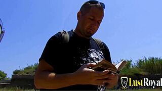 perfect dark-haired whore gets fucked in cave