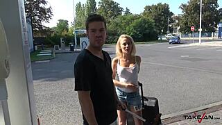 english whore jumps into car and pays for ride with body