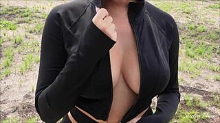 Does this busty milf want to fuck hard in the car?