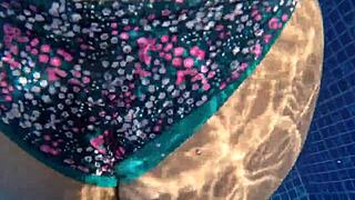 Amateur Catches Unknown Woman With Huge Juicy Ass In Pool, Rips Clothes, Fucks Tight Pussy Doggystyle With Monster Cock Creampie