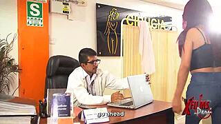 cirujano fucks redhead busty woman in bisexual homemade quickie with muscular bodybuilder