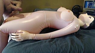 i'm fucking my new sex doll marina, her chubby ass and small cock driving me wild.