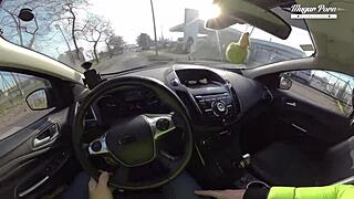 Lili Charmelle Stops Car For Fuck And Creampie