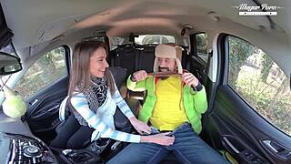 Lili Charmelle Stops Car For Fuck And Creampie