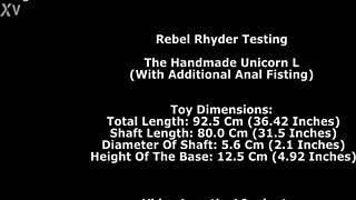 Rebel Ryder Tests Handmade Unicorn L in Intense Anal Fisting