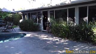 Babe gets creamed in cuckolding session with big cock