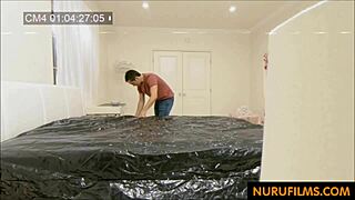 Busty Asian MILF gives sensual massage