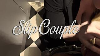 He Lets Me Suck His Cock In The Club Toilet And Fucks Me As A Reward With People Around