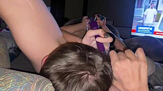 Purple Toy Inside Chick Touching Inner Demon Squirming Grabbing Nipples Struggling Cigarette Monster Drinks Stacker Energy Want Play