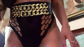 Busty Ebony Twerks While Vibrating Pussy