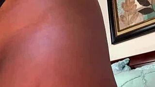 Busty Ebony Twerks While Vibrating Pussy