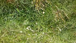 village girl masturbates pussy during lunch break!