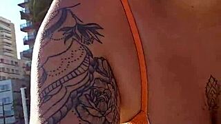 Recorded Video For Lover On African Beach With Flashing And Masturbation