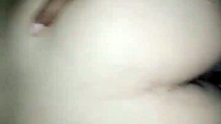 Big black cock pounds deep into her ass