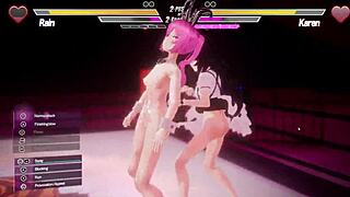 Lesbian battle intensifies with anal and fingering