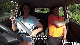 i feel so excited riding my driving instructor publicly in the lesson