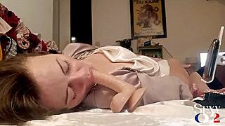 French Amateur Slut Fucks Doggystyle Deepthroat Ass To Mouth In Satin Panties