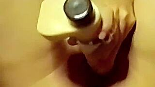 does jovencita cum on huge dildo?
