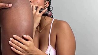 Cute model between you gives a delicious blowjob -amateur couple- nysdel