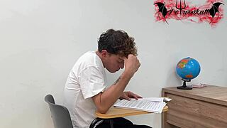 naughty school-girl chats with classmate