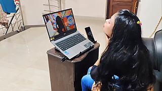 Neha Invites Husband Friend Sex After Movie Sucking Dick Fucking Riding Missionary