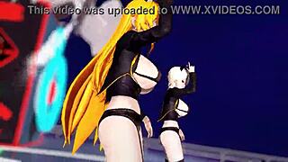 薙切繪里奈x薙切愛麗絲 - killer lady【食戟のソーマ】黑色透明內衣