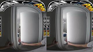 stepsister mae milano stuffs mouth with stepbros dick making him moan in pleasure