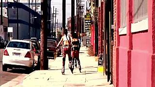 Pretty brunette Latina Samira sucks stiff pole before intense fucking