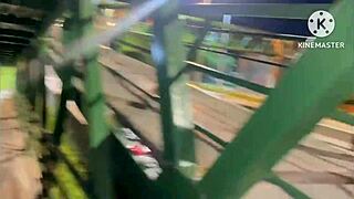 Married woman fucks intensely in public street live