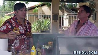 Feet Worshipped Busty Milf Gets Throated Deep