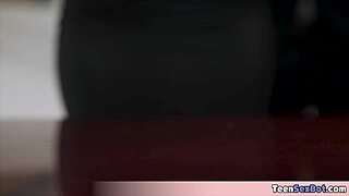 Quickie Fucking The Extra Small 18+ And Petite 18+ Tomboi Secretary